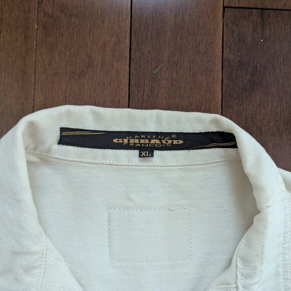 MARITHE & FRANCOIS GIRBAUD CREAM BEIGE VINTAGE DENIM JACKET - Picture 3 of 4